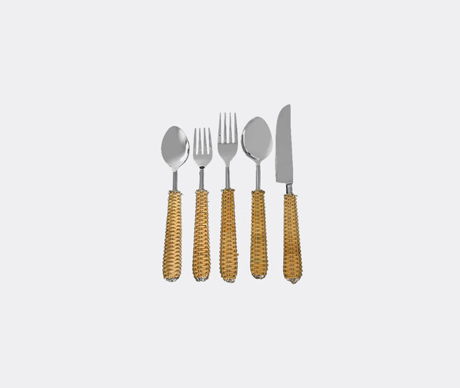 Les-Ottomans 'Rattan' cutlery, set of five MULTICOLOUR OTTO24SET945MUL