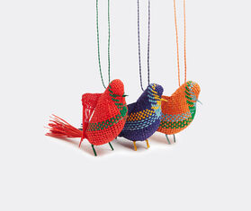 La DoubleJ Bird Ornaments, set of three MULTICOLOUR LADJ20SET342MUL