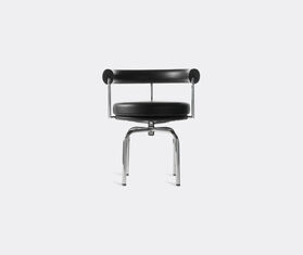 Cassina 'LC7' swivel chair, chrome structure BLACK CASS21SWI913BLK