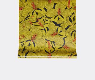 Gucci 'Lilies' wallpaper, yellow BLACK GUCC20LIL870YEL