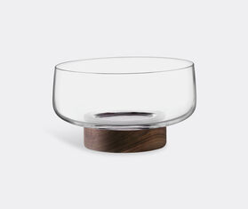 LSA International &#39;City&#39; bowl and walnut base TRANSPARENT LSAI20CIT602TRA