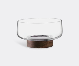 LSA International 'City' bowl and walnut base TRANSPARENT LSAI20CIT602TRA