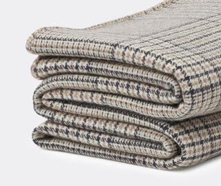 ALONPI 'Babette' throw, ecru, steel and camel MULTICOLOUR ALON23BAB314GRY