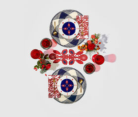 La DoubleJ 'Stefan' dessert plate, set of two MULTICOLOUR LADJ21DES250BLU