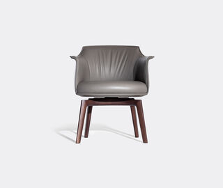 Poltrona Frau 'Archibald' swivel dining chair GREY POFR20ARC093GRY