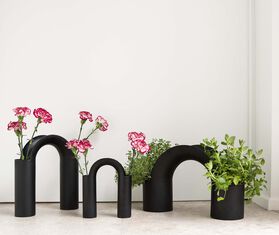 XLBoom 'Bridge' vase, S, black BLACK XLBO19BRI469BLK
