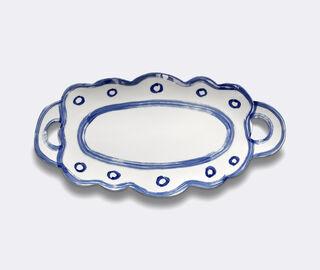 Serax 'Line-Up 02' platter, blue and white WHITE SERA26SER198WHI
