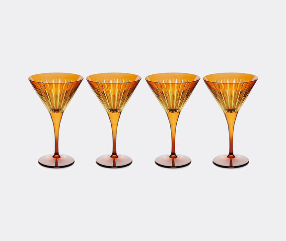 L'Objet 'Prism' martini glass, set of four, amber undefined ${masterID}