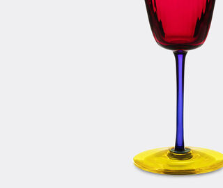 Dolce&amp;Gabbana Casa 'Carretto Siciliano' white wine glass, red and yellow RED DGCA22HAN642MUL
