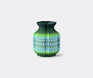 Wontek 'Ancient Aliens' vase no. 2, green and sky blue GREEN WONT26VAS069GRN