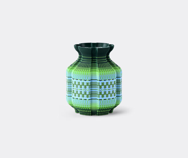 Wontek 'Ancient Aliens' vase no. 2, green and sky blue GREEN WONT26VAS069GRN
