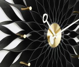 Vitra 'Sunflower' clock BLACK VITR21SUN862BLK