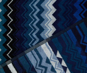 Missoni 'Giacomo' towel, set of two, blue multicolor BLUE MIHO26GIA101BLU