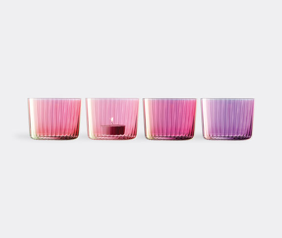 LSA International 'Gems' tealight holder, set of four, garnet PINK LSAI21GEM260MUL