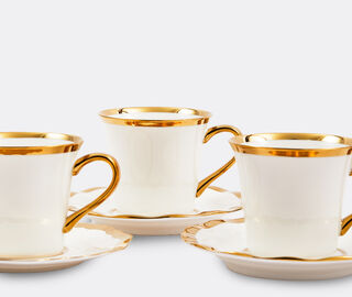 POLSPOTTEN 'Golden Finds' coffee cup, set of four, white WHITE POLS25COF334WHI