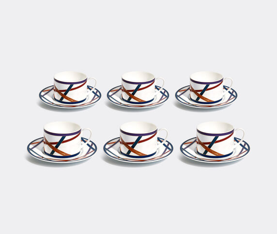 Missoni 'Nastri' teacup and saucer, set of six Multicolor MIHO23NAS941MUL