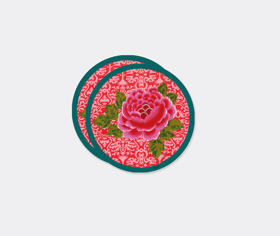 Lisa Corti 'Masonite' round placemat, set of two, coral undefined ${masterID}