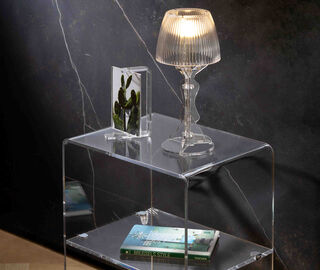 VESTA 'Vega 2.0' bedside table, transparent TRANSPARENT VEST25VEG489TRA
