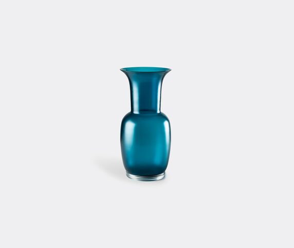 Venini 'Opalino Satin' vase, L, horizon blue satin VENI20SAT089BLU