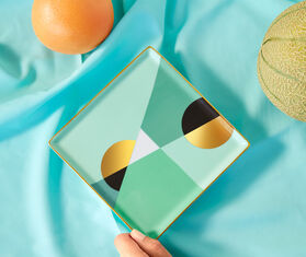Octaevo 'Siena' ceramic tray, green MULTICOLOUR OCTA19CER526GRN