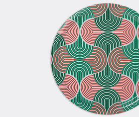 La DoubleJ 'Slinky Verde' round printed tray MULTICOLOUR LADJ22ROU719MUL
