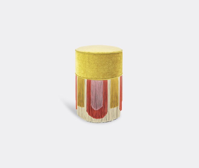 Lorenza Bozzoli Couture 'Couture Geometric Dec&ograve;' ottoman, yellow MULTICOLOUR LOBO20COU356YEL