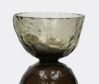 Pomax 'Diabolo' hurricane vase, small, smoke GREY POMA26DIA822GRY