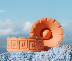 Seletti &#39;Magna Graecia, Greche&#39; terracotta ashtray TERRACOTTA SELE23TER146TER