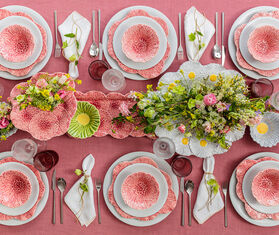 Bordallo Pinheiro 'Maria Flor' bowl, set of four, pink MULTICOLOR BOPI26MAR965MUL