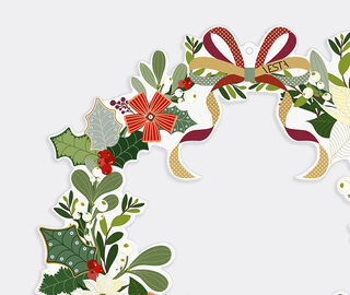 VESTA 'Happy Welcome' wreath, red RED VEST26HAP883RED