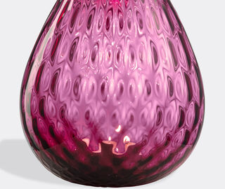 NasonMoretti 'Macram&eacute;' candle holder, large, ruby red RED NAMO22CAN956RED