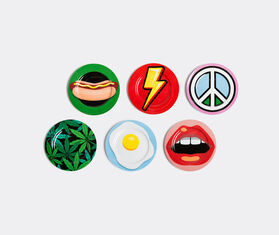 Seletti 'Blow' mouth porcelain dinner plate MULTICOLOUR SELE17STU019MUL