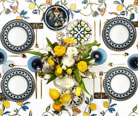 La DoubleJ 'Vesuvio' dessert plate, set of six MULTICOLOUR LADJ23DES833MUL