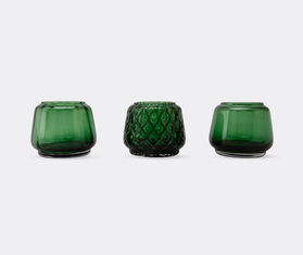 XLBoom &#39;Kuro&#39; assorted tealight holders, set of three, moss green GREEN XLBO25KUR091GRN