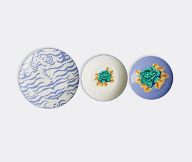 Lisa Corti &#39;Indian Tiger&#39; plate, set of three, lilac multicolor LILAC LICO25SET589LIL