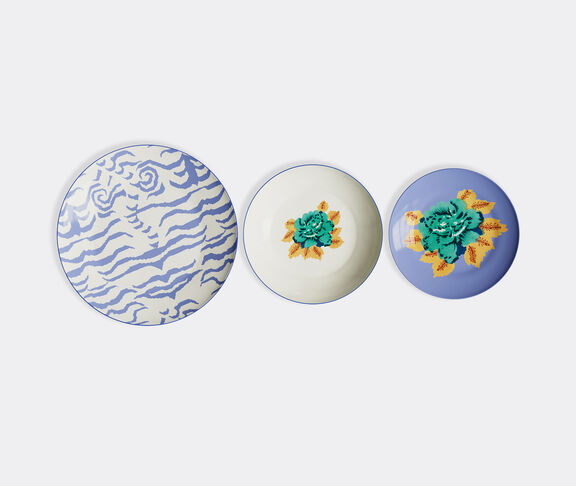 Lisa Corti 'Indian Tiger' plate, set of three, lilac multicolor undefined ${masterID}