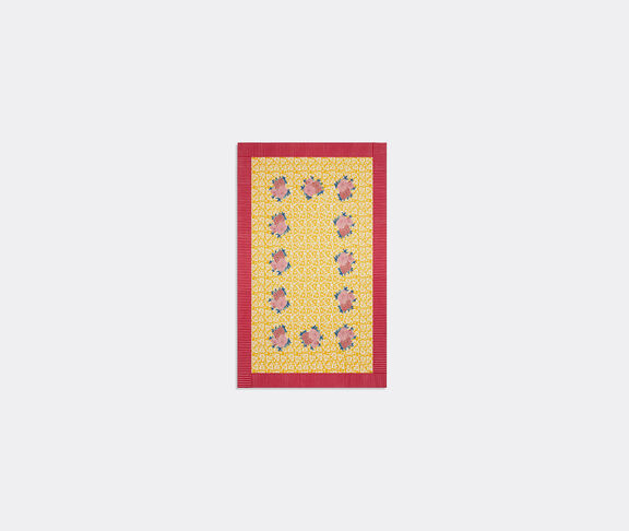 Lisa Corti 'Arabesque Corolla' tablecloth, red and yellow undefined ${masterID}