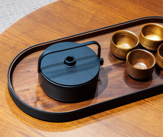 Poltrona Frau 'Zhuang' oval tray BLACK POFR20ZHU614BLK