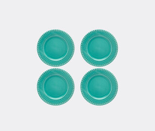 Bordallo Pinheiro 'Fantasia' dinner plate, set of four, acqua green TURQUOISE BOPI23FAN611LGR
