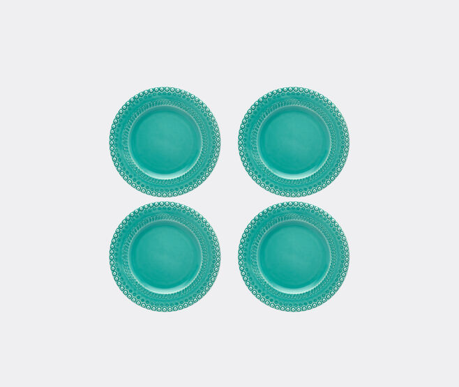 Bordallo Pinheiro 'Fantasia' dinner plate, set of four, acqua green TURQUOISE BOPI23FAN611LGR