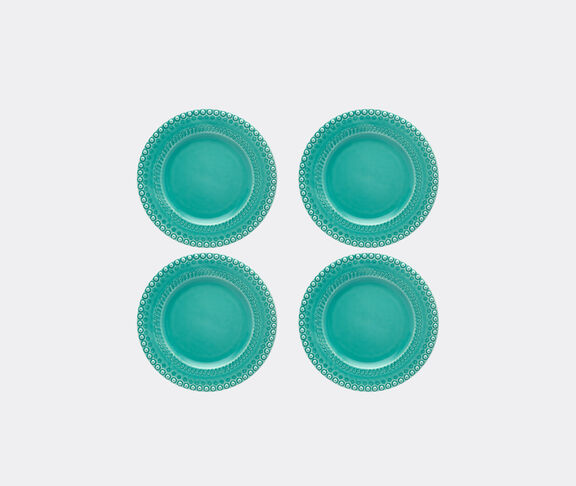 Bordallo Pinheiro 'Fantasia' dinner plate, set of four, acqua green undefined ${masterID}