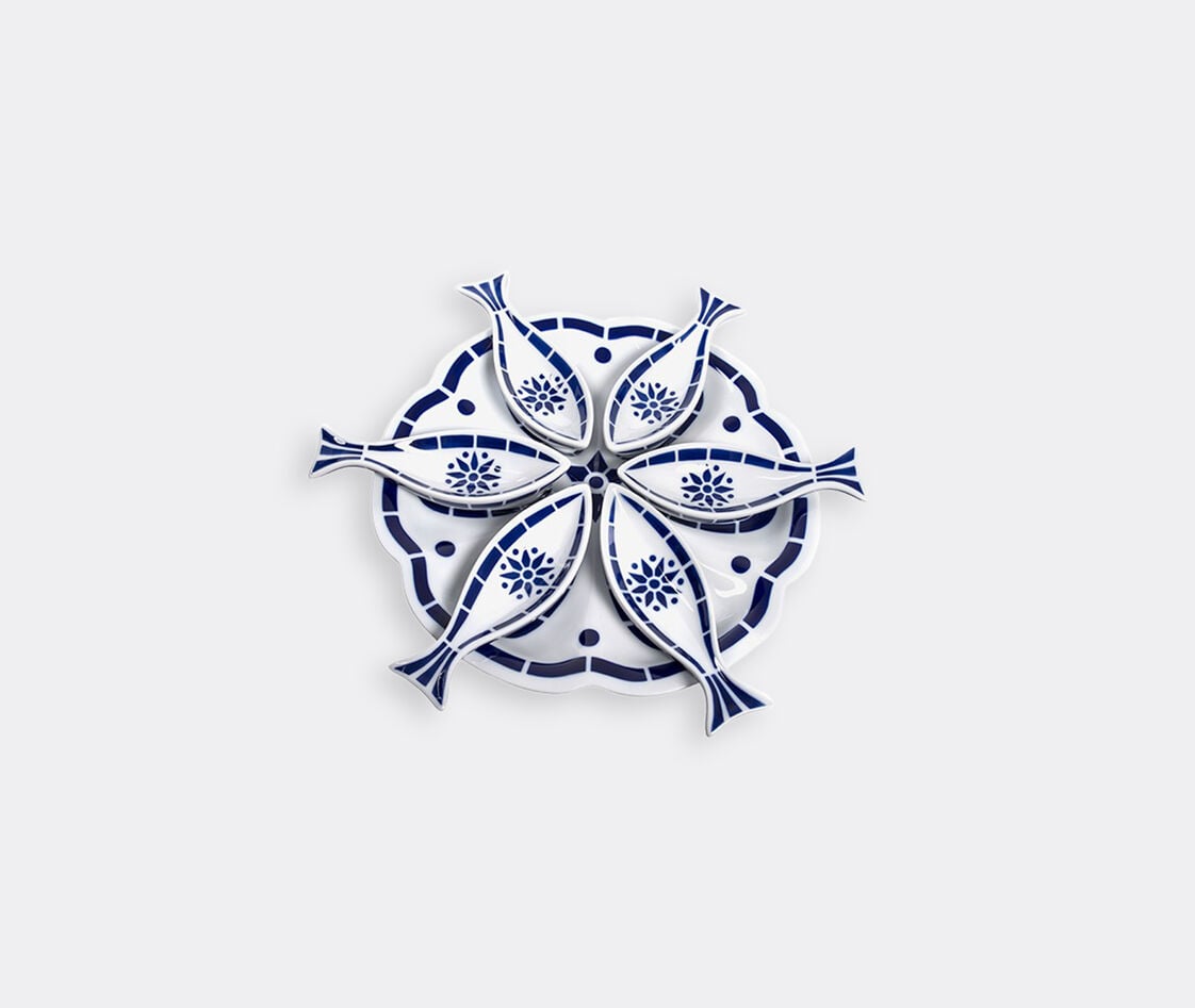 Sargadelos Tapas Peixe Set In Blue&white
