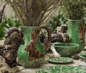 Bordallo Pinheiro &#39;Bosque&#39; hare pitcher MULTICOLOUR BOPI22BOS940MUL