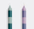 Hay 'Stripe Candle' set of four, pastel Yellow, Purple, Green, Beige HAY121STR498MUL