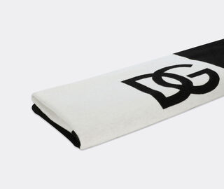 Dolce&amp;Gabbana Casa Blanket with D&amp;G logo, black and white MULTICOLOUR DGCA25BLA154MUL