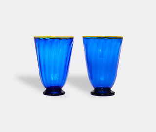 La DoubleJ 'Rainbow' glasses, blue, set of two BLUE LADJ22RAI144BLU