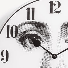 Fornasetti &#39;Viso&#39; wall clock WHITE FORN23WAL259MUL