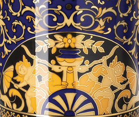 Rosenthal &#39;Medusa Blau&#39; mug with lid MULTICOLOUR ROSE23MUG688MUL