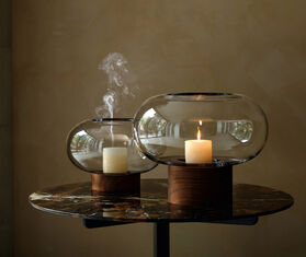 LSA International &#39;Oblate&#39; vase, wide TRANSPARENT LSAI21OBL721TRA