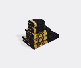 Versace 'I Love Baroque' towel set, set of five, black BLACK VERS22TOW596BLK